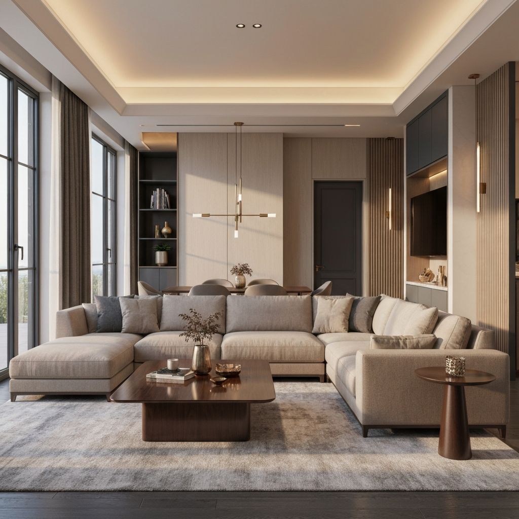 AI-generated luxury living room from a text description