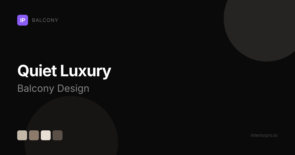 Quiet Luxury Balcony Design Ideas — AI Redesign | InteriorPro